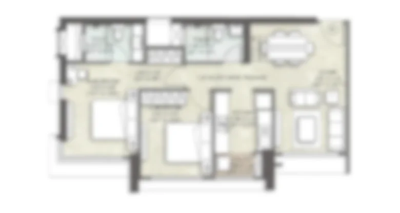 Arkade Liberty Garden 2 BHK Floor Plan